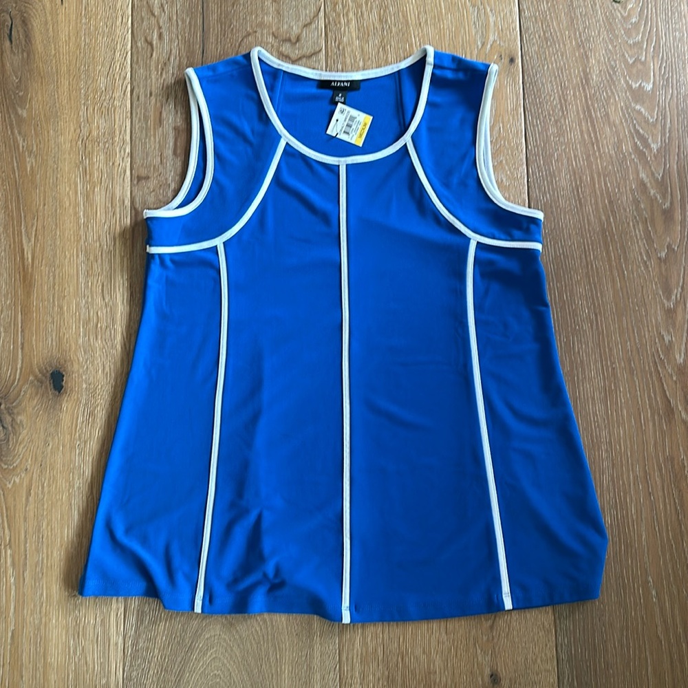 Alfani tank top, medium, stormy sea, polyester & spandex